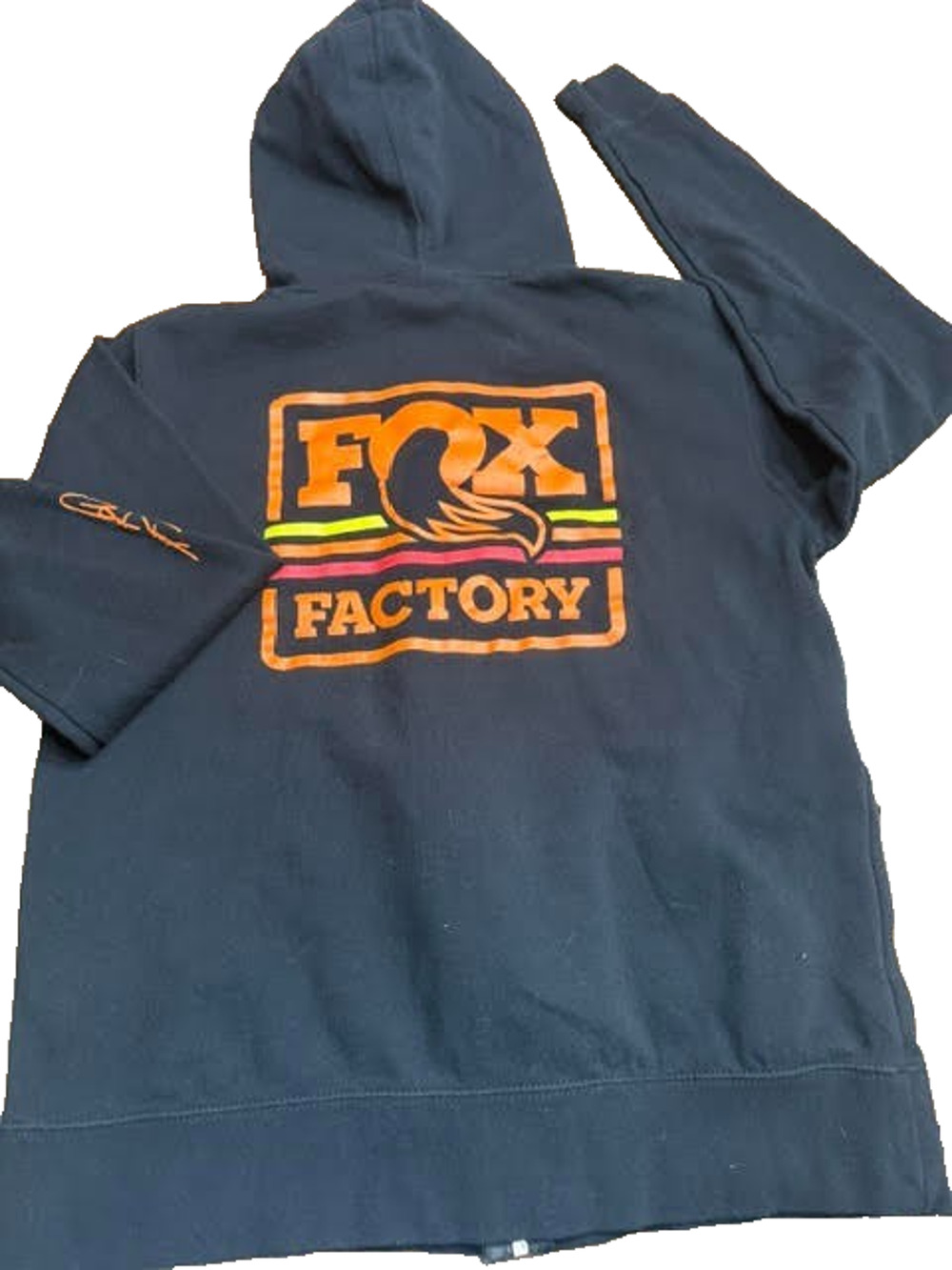 Fox Factory Racing Hoodie Independent Trading Co Black Full Zip Size M MTB